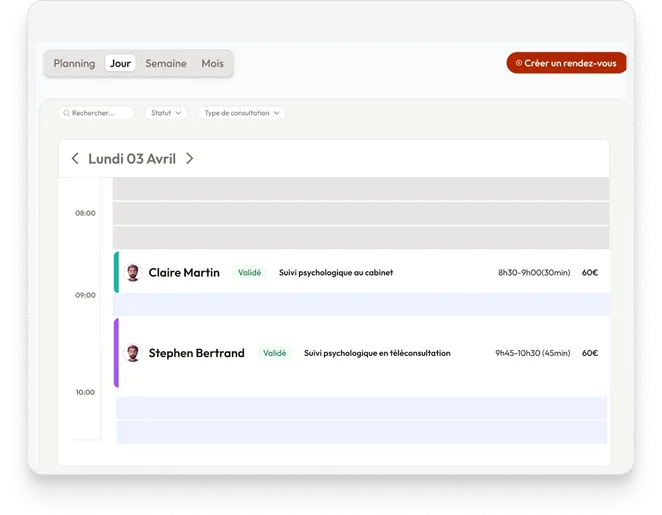 Pourquoi utiliser notre agenda en ligne dans votre pratique ?